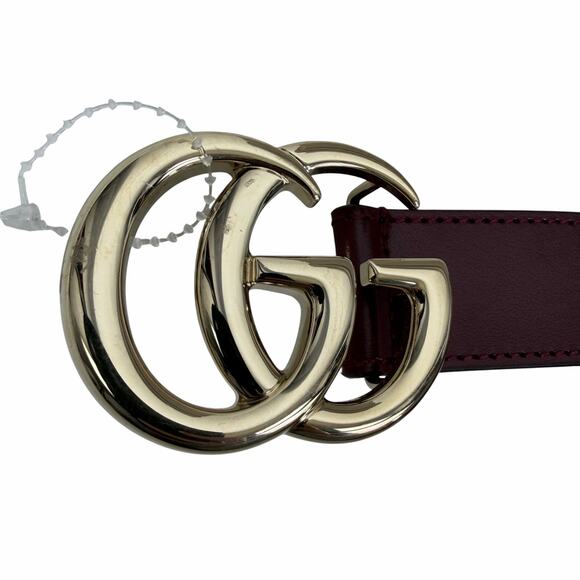 Gucci GG Marmont Belt Red Leather Gold Buckle Women Size 95/38 main image 8
